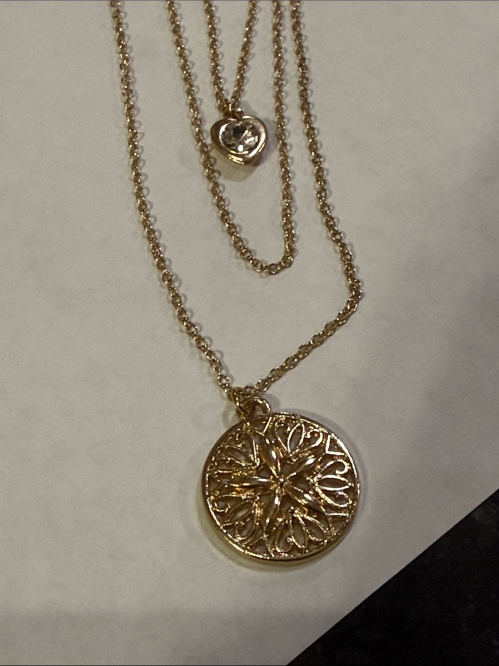Gold Plated Layered Filigree Medallion Pendant Necklace Set from Anthropologie🔥🔥 - Picture 11 of 16